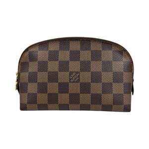 LOUIS VUITTON Authentic Brown Damier Canvas Pochette Pouch
